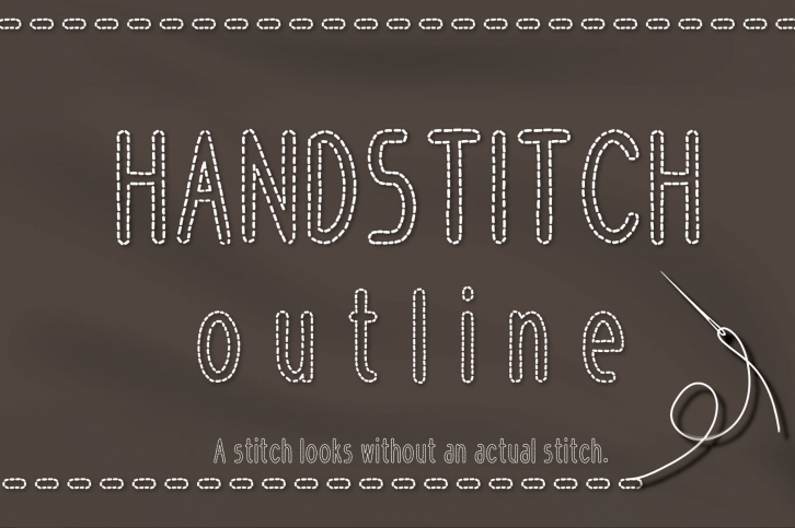 Handstitch Outline Font Download