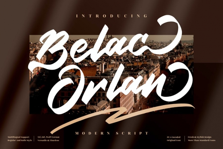Belac Orlan Modern Brush Font LS Font Download