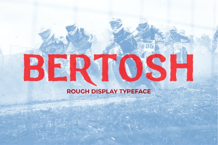 Bertosh Rough Display Typeface Font Download