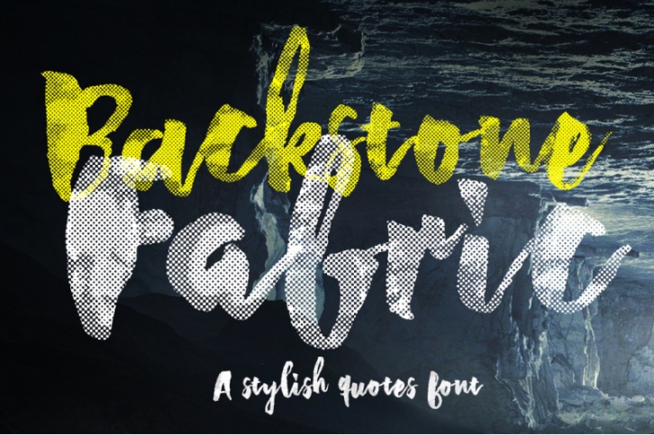 Backstone Fabric - a stylish quotes font Font Download