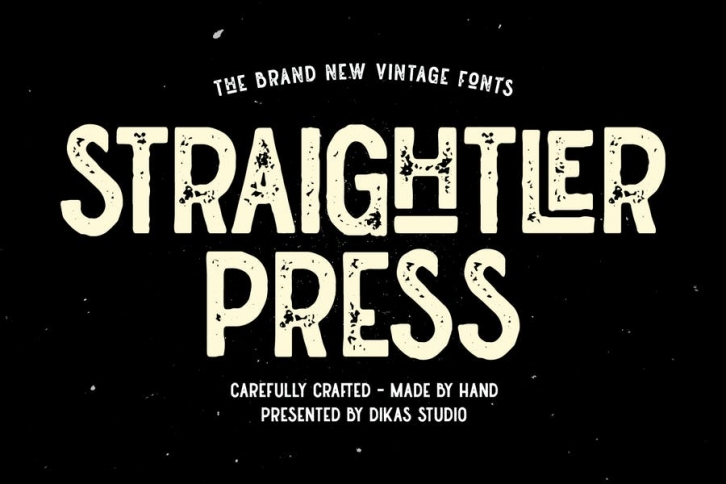 Straightler Press Font Download