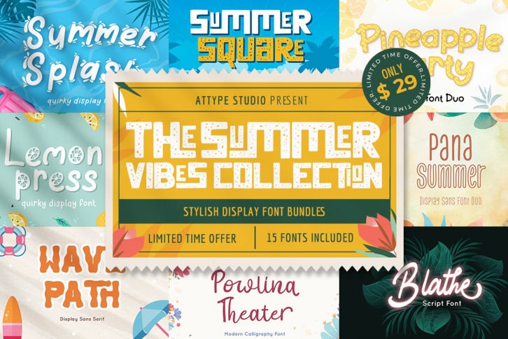 The Summer Vibes Collection Bundles Font Download