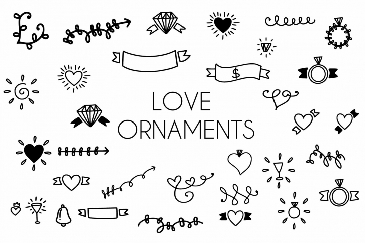 love ornaments Font Download