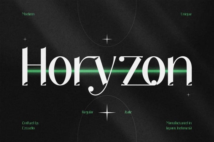 Modern and Unique Font - Horyzon Font Download