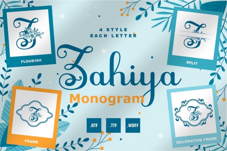 Zahiya Monogram Font Download