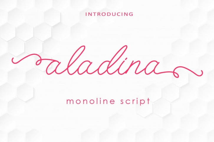 AM Aladina - Monoline Script Font Download