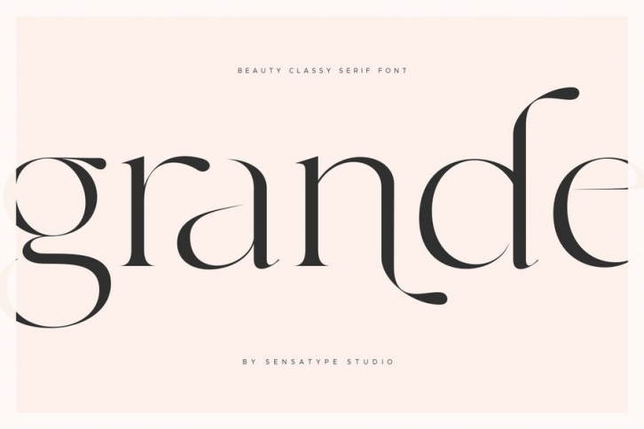 grande - beauty classy serif font Font Download