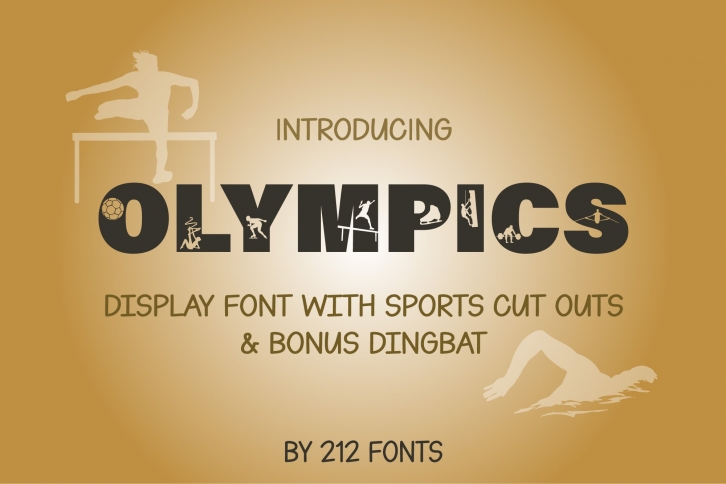 212 Olympics Display Sports Alphabet and Dingbat OTF Font Download