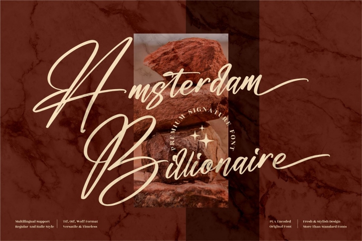 Amsterdam Billionaire Signature Font Download
