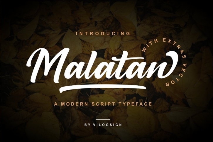 Malatan a Modern Script Typeface Font Download