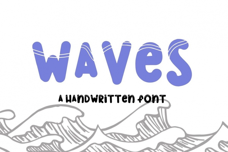 Waves Handwritten Bubble Font Download