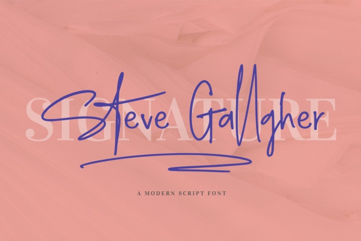 Steve Gallagher Signature Font Download