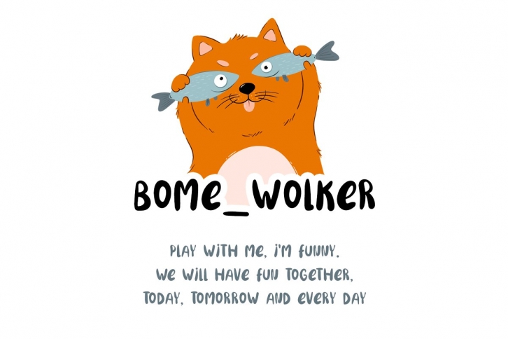 Bome_Wolker. Funny Font Download