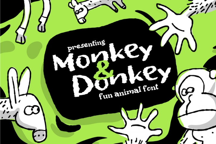 MonkeyDonkey, informal book cover font Font Download