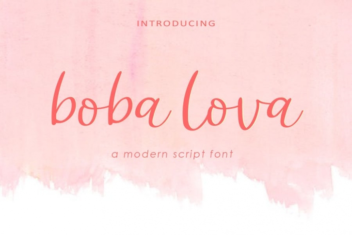 AM Boba Lova - Modern Script Font Download