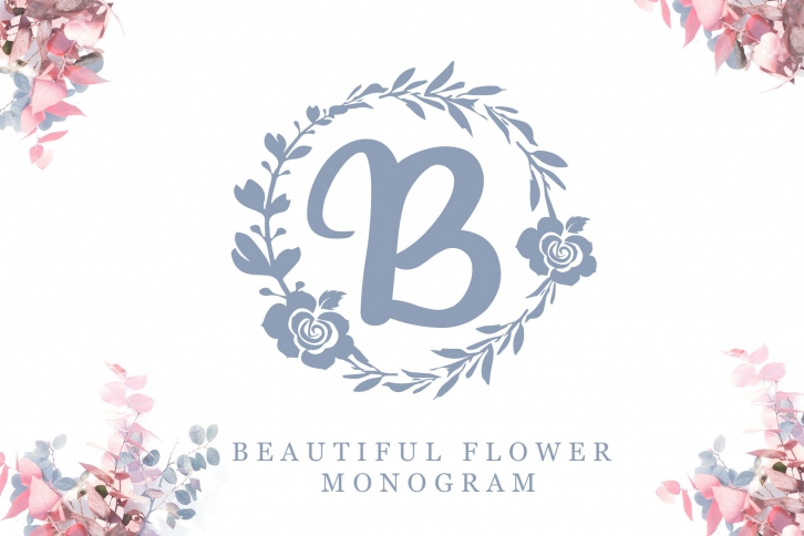Beautiful Flower Monogram Font Download