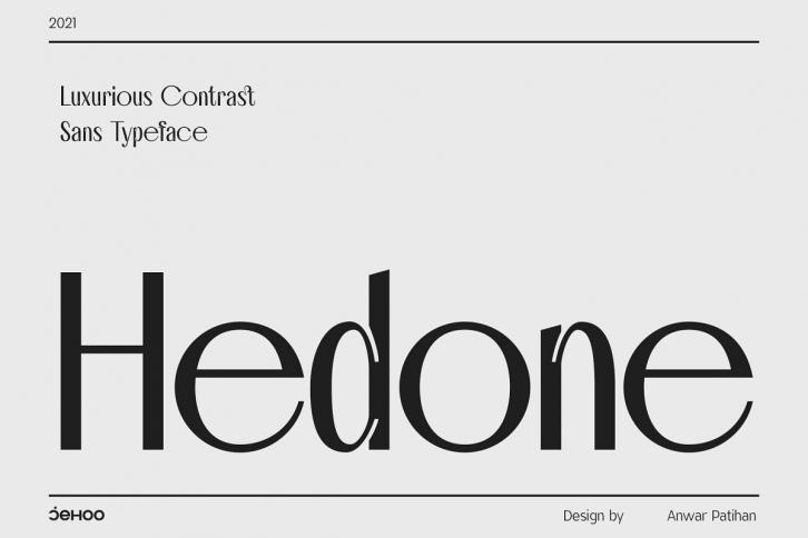 Hedone luxurious sans Typeface Font Download