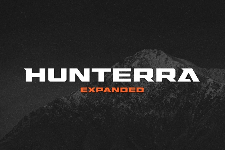 Hunterra Heavy Expanded Font Download