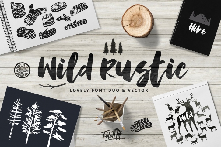 Wild Rustic and Illustrations Font Download