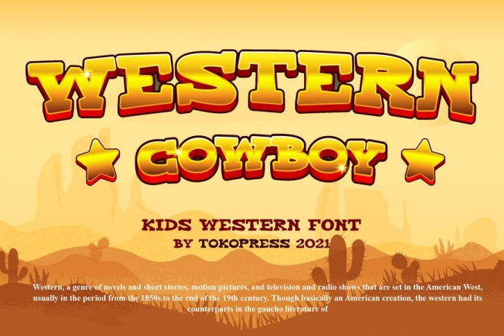 Western Cowboy - Gaming font Font Download