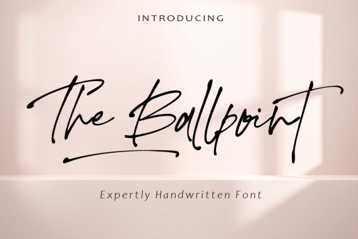 AM The Ballpoint - Handwritten Font Download