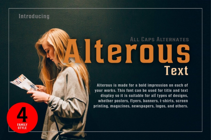 Alterous text Font Download