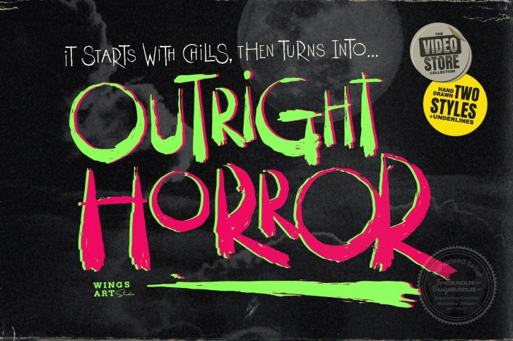 Outright Horror: Hand-drawn Halloween Font Download