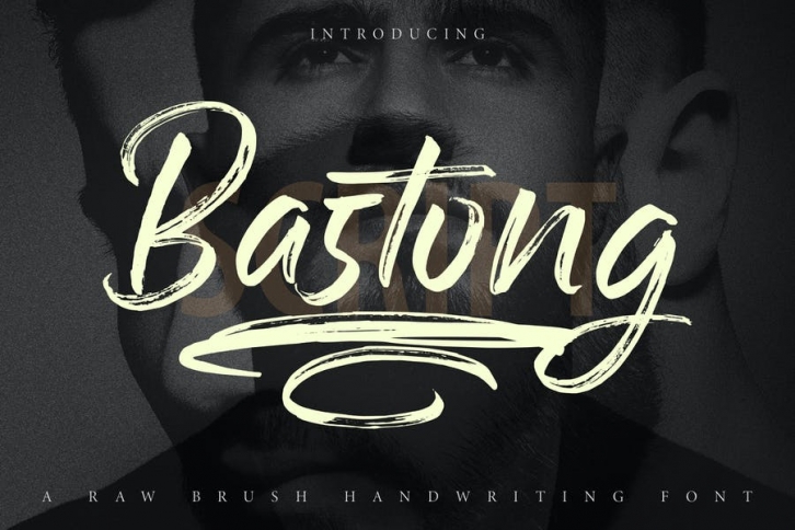 Bastong | A Raw Brush Handwriting Script Font Font Download