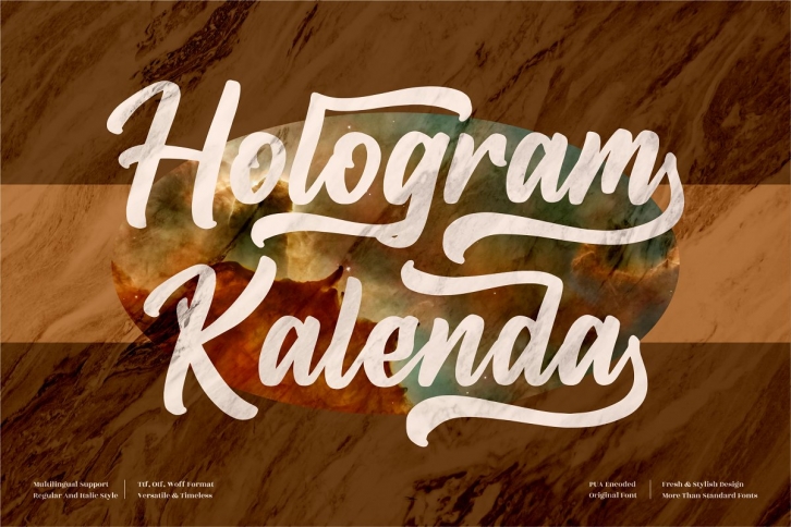 Hologram Kalenda Modern Calligraphy Font Download