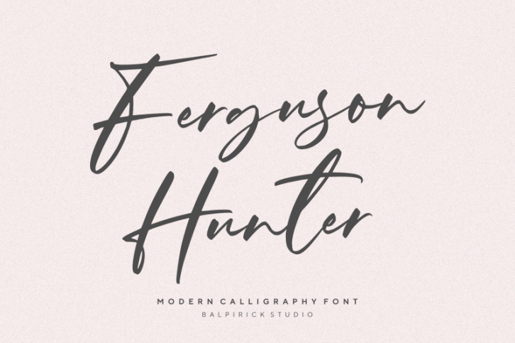 Ferguson Hunter Modern Calligraphy Font Font Download