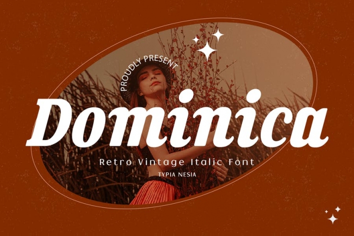 Dominica - Bold Italic Retro Vintage Font Download