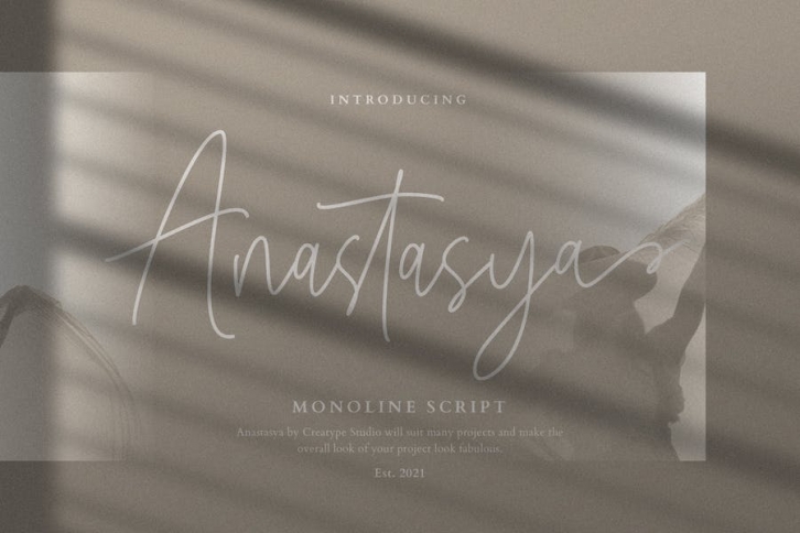 Anastasya Monoline Script Font Download