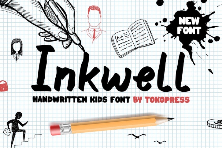 Inkwell - handwriting kids font Font Download