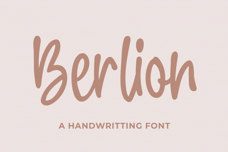 Berlion a Handwritting Font Download