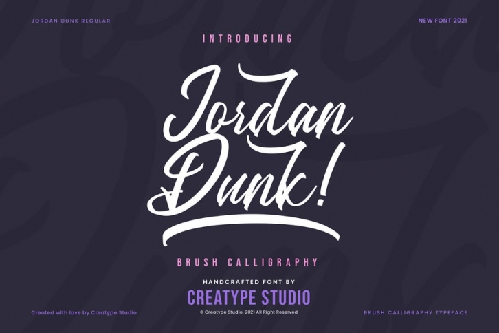 Jordan Dunk Brush Calligraphy Font Download