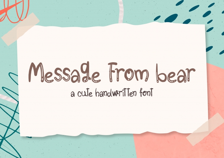 Message from Bear Font Download