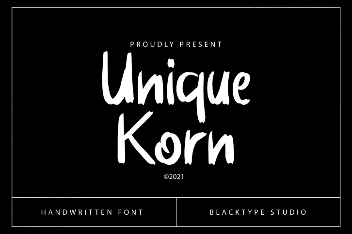 Unique Korn Font Download