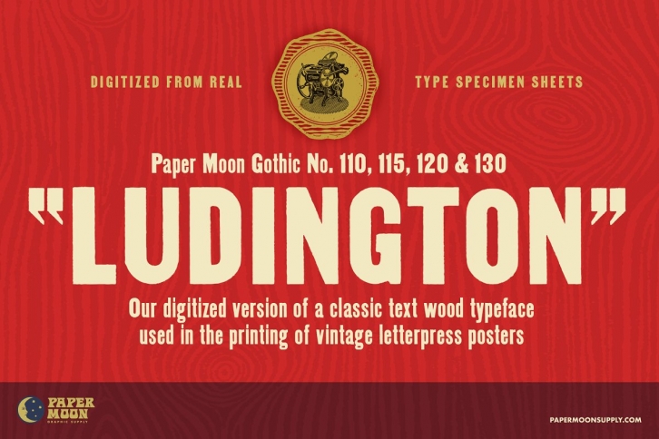 Ludington Vintage Letterpress Font Download