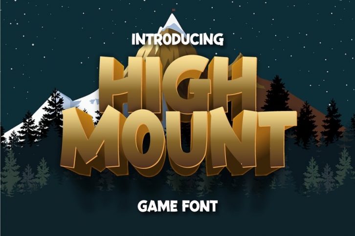 High Mount Display Font Download