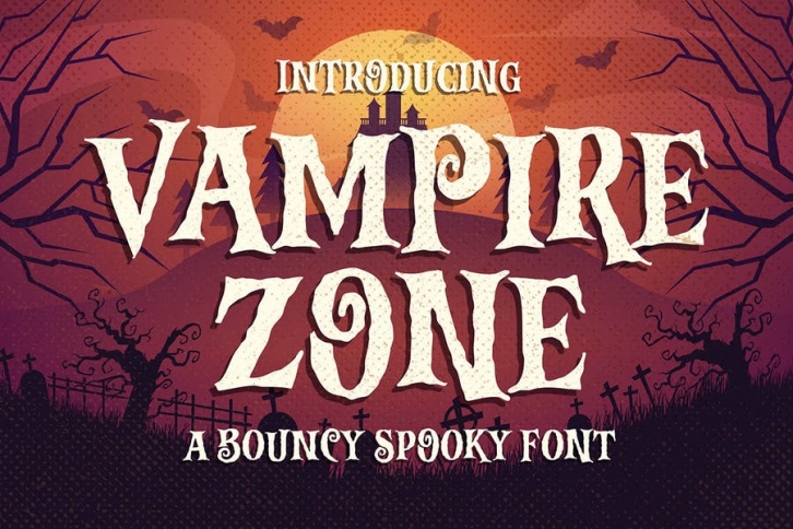 Vampire Zone a Horror Spooky Scary Halloween Font Font Download