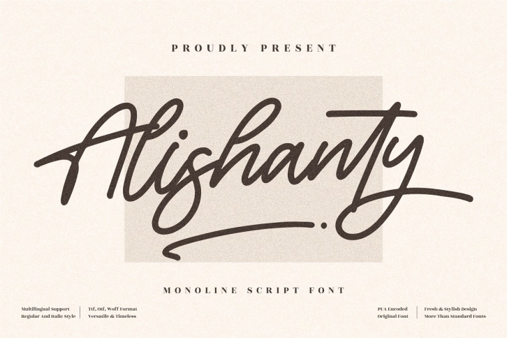 Alishanty Monoline Handwritten Font Download