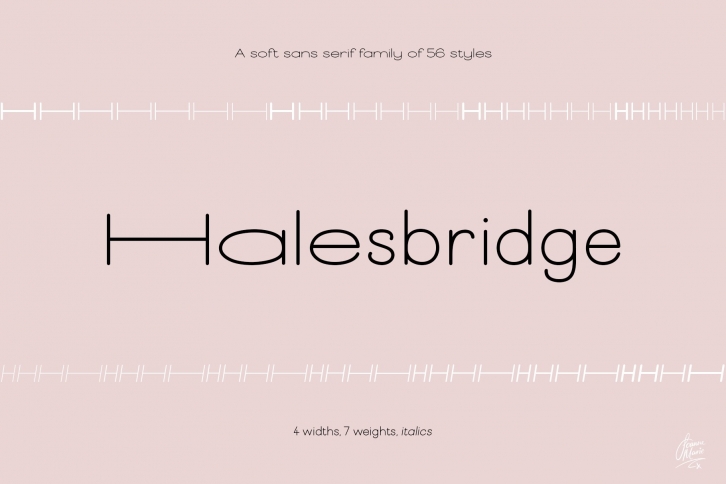 Halesbridge variable width family Font Download