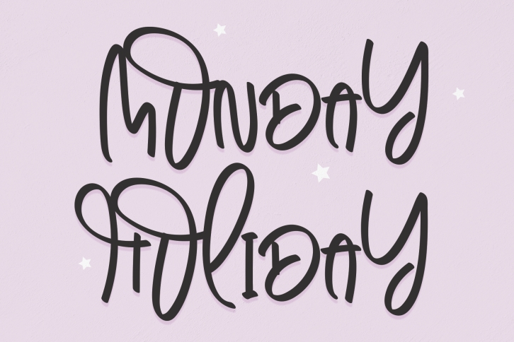 Monday Holiday Font Download
