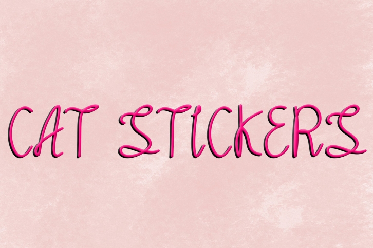 Cat Stickers Font Download