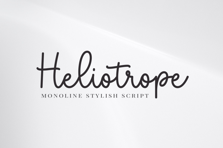 Heliotrope monoline stylish script Font Download