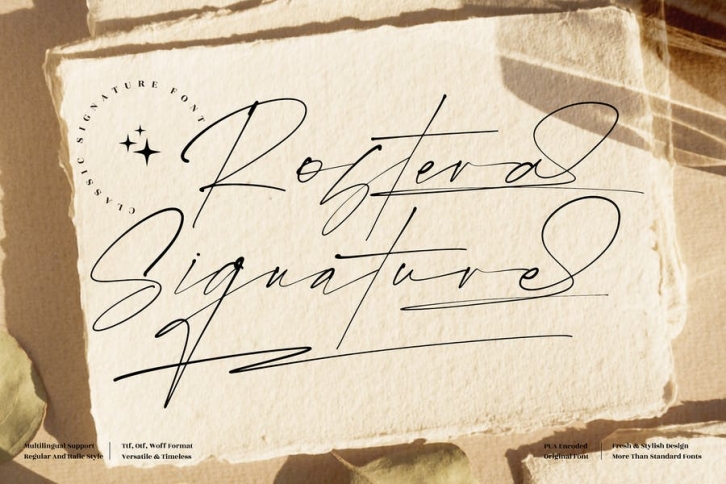 Rostera Signature Font LS Font Download
