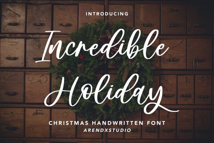 Incredible Holiday - Christmas Handwritten Font Font Download