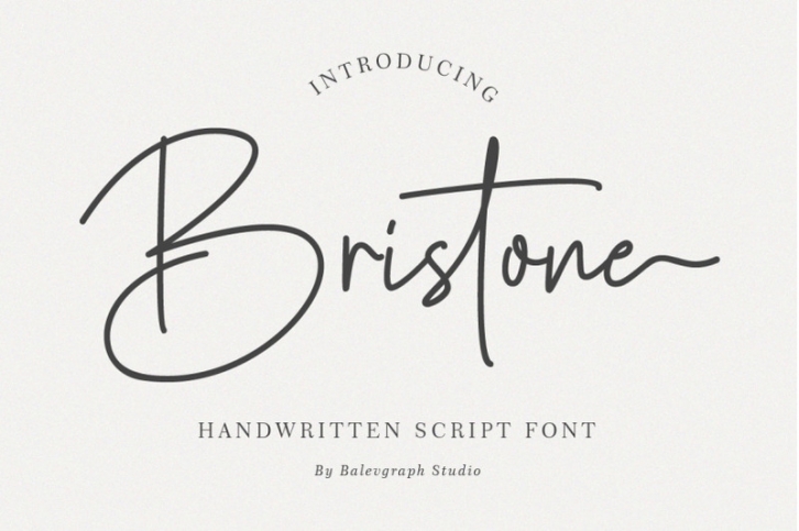 Bristone - Handwritten Script Font Download