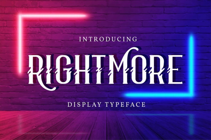 Rightmore | Display Typeface Font Download