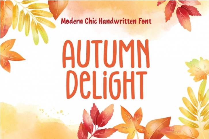 Autumn Delight - Modern Chic Handwritten Font Font Download